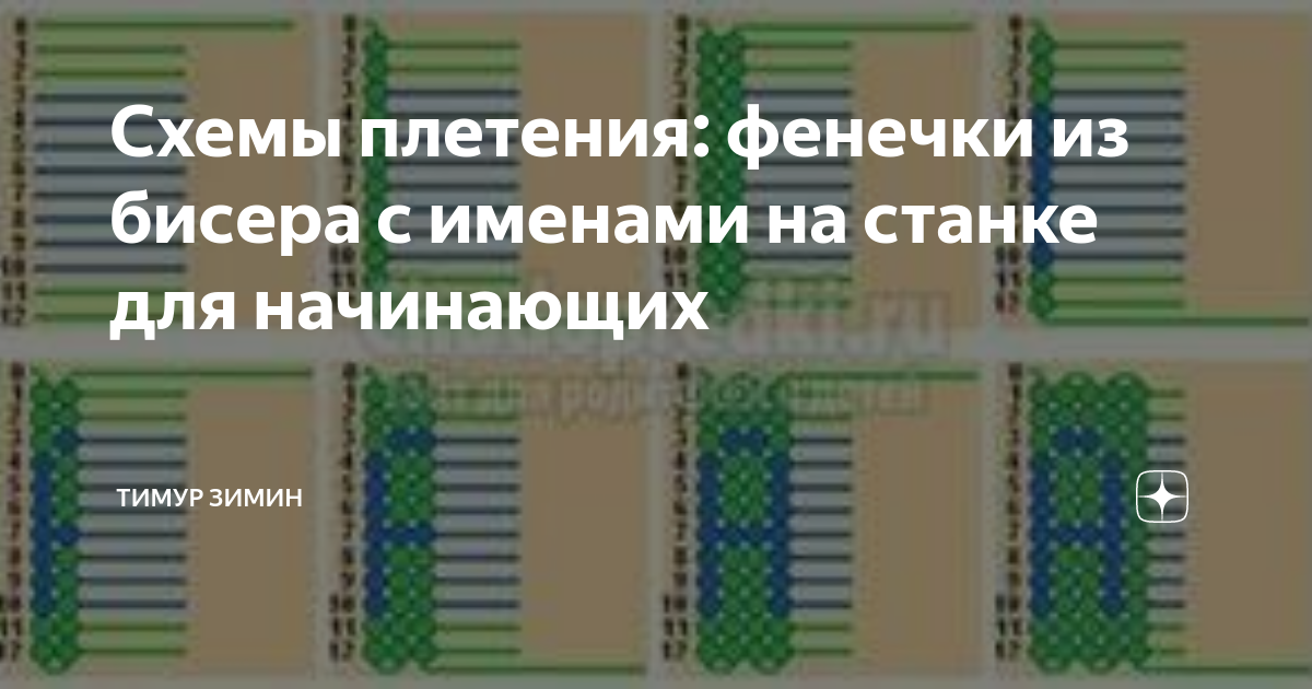 Схемы плетения: фенечки из бисера с именами на станке для начинающих | Тимур Зимин | Дзен