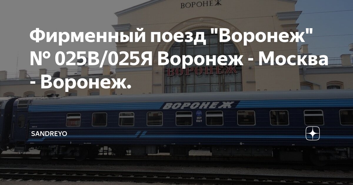 Поезд москва воронеж 025я