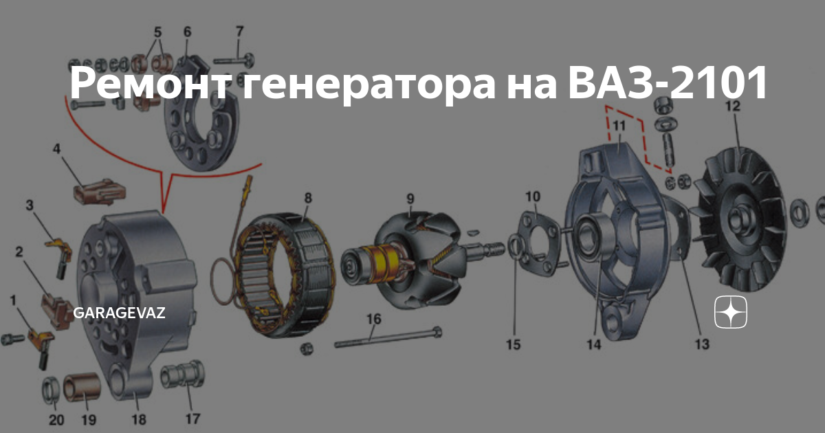 Замена щеток генератора ваз 2110 2111 2112 / Ремонт генератора ваз 2110 2111 2112 своими руками