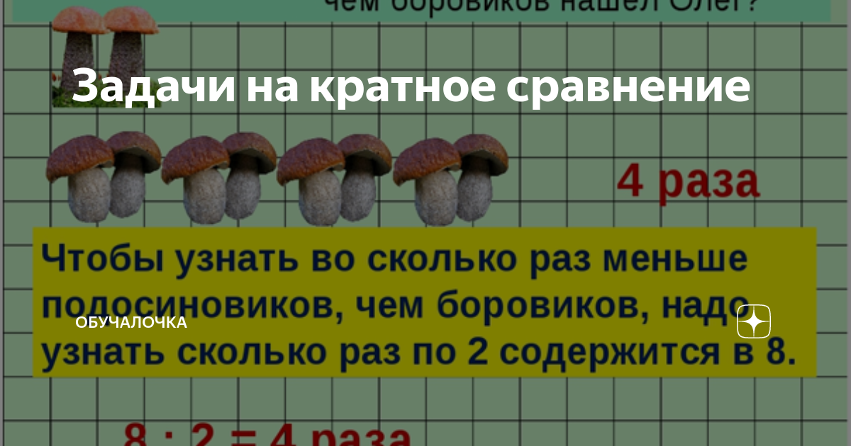 что такое кратное сравнение чисел