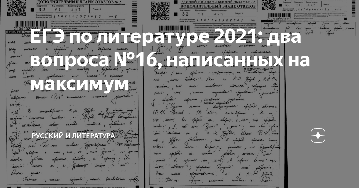 Литература 2021. Бланки по литературе ЕГЭ 2021.