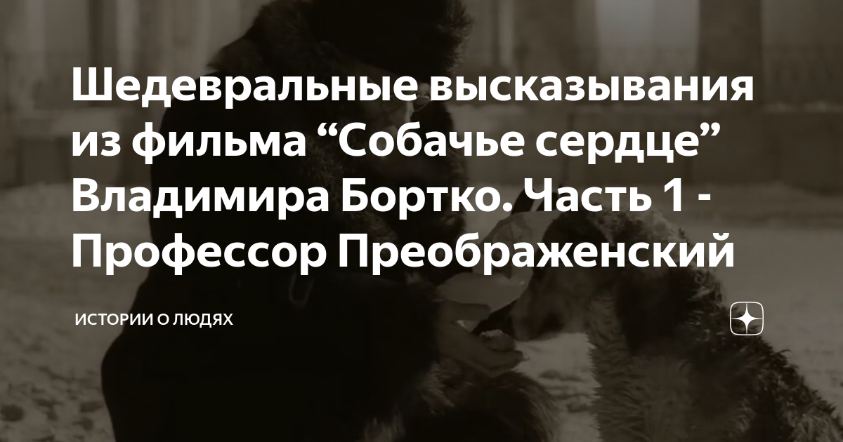 Шедевральные высказывания из фильма “Собачье сердце” Владимира Бортко ...