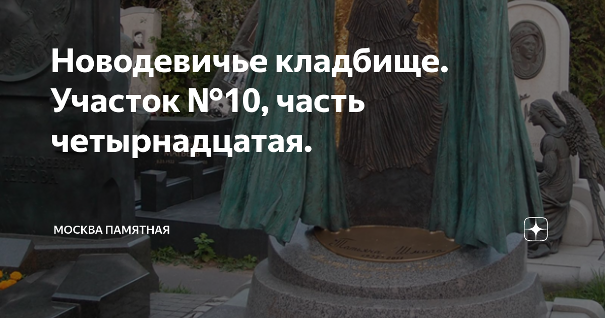 Новодевичье кладбище 10 участок схема