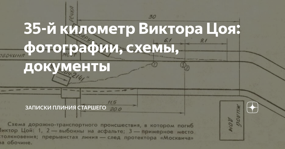 Схема гибели цоя