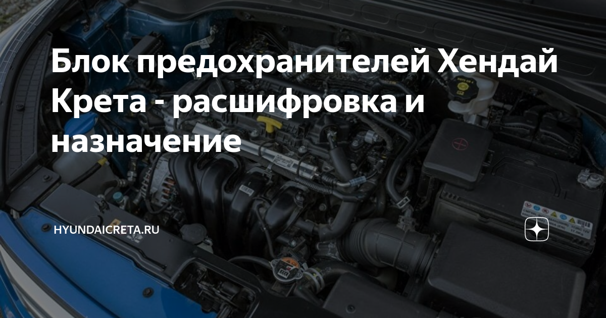 Блок предохранителей Хендай Крета - расшифровка и назначение ...