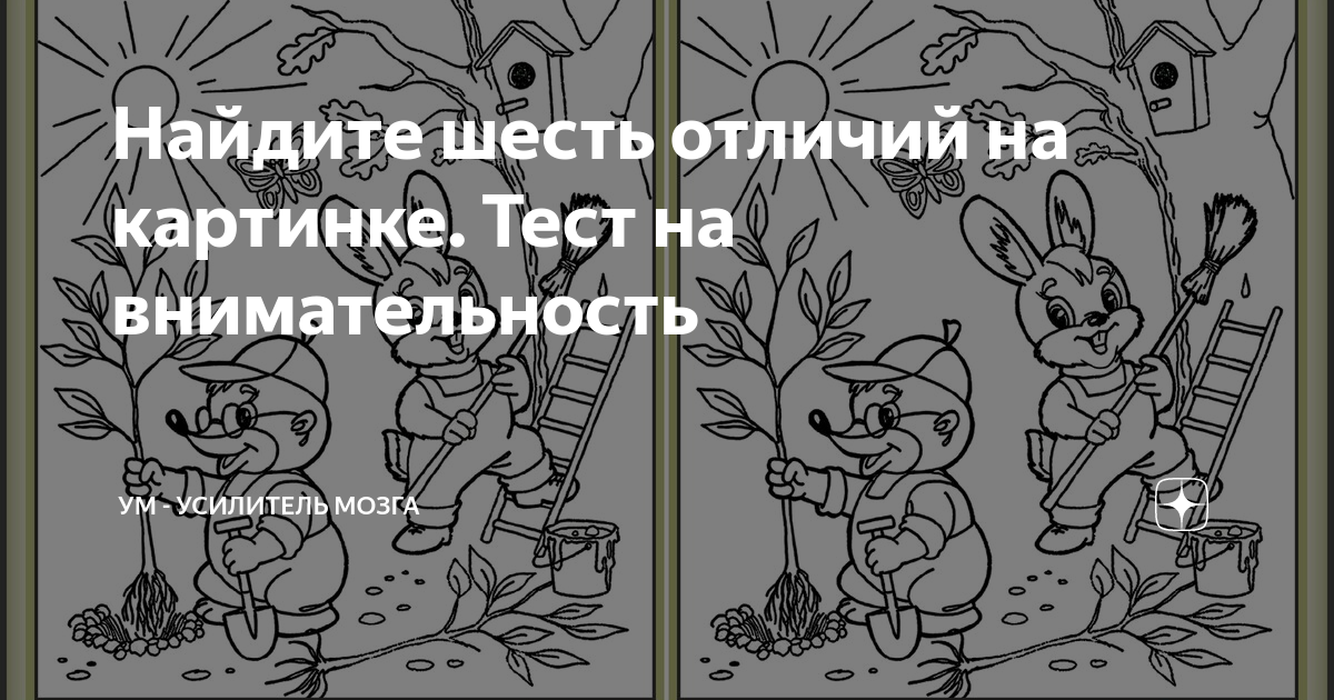 Тест на отличие картинок