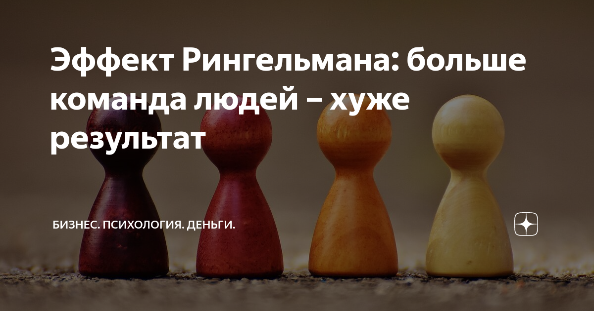 Эффект Рингельмана: больше команда людей – хуже результат | Бизнес ...