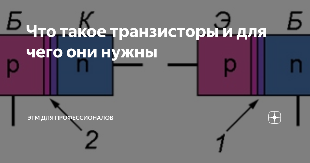 Что такое транзисторы и для чего они нужны | ЭТМ для профессионалов | Дзен
