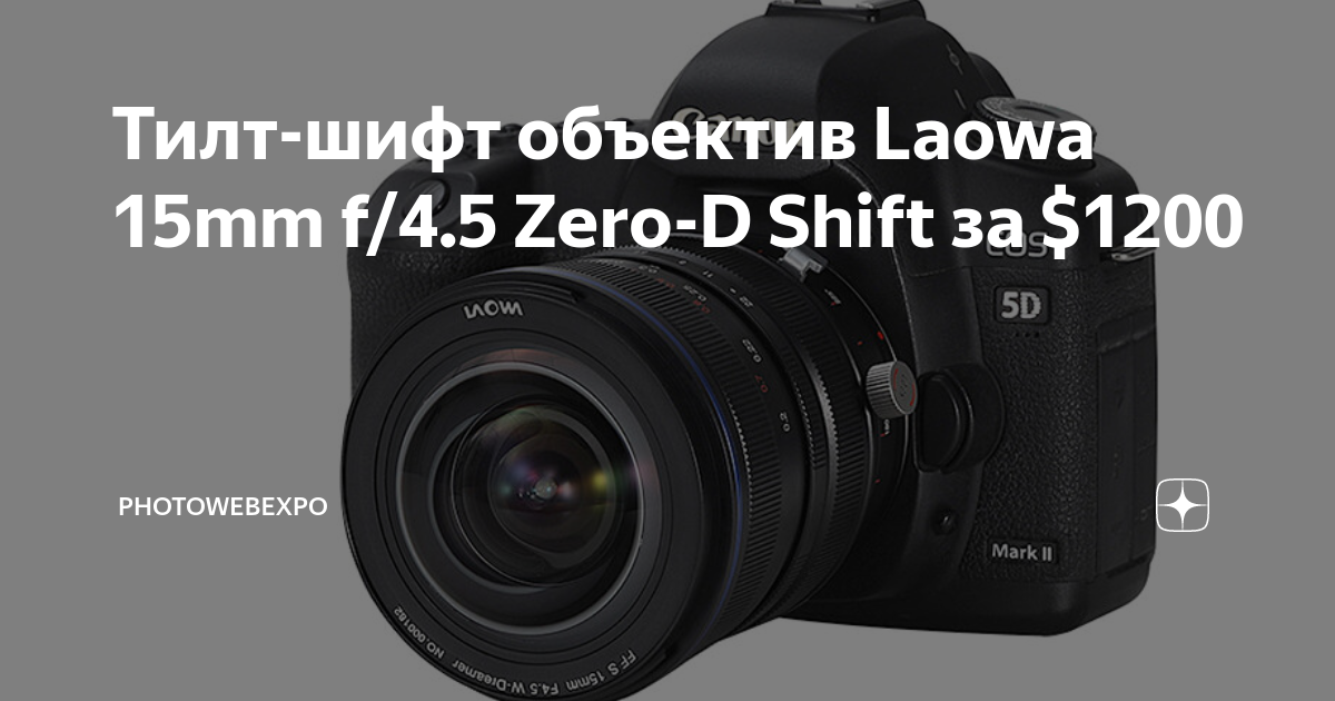 Тилт-шифт объектив Laowa 15mm f/4.5 Zero-D Shift за $1200 ...