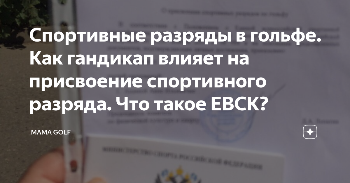 Спортивные разряды в гольфе. Как гандикап влияет на присвоение ...