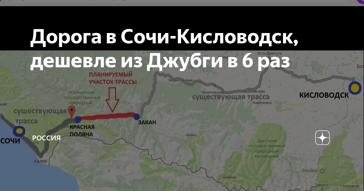 Дорога в Сочи-Кисловодск, дешевле из Джубги в 6 раз Россия Дзен