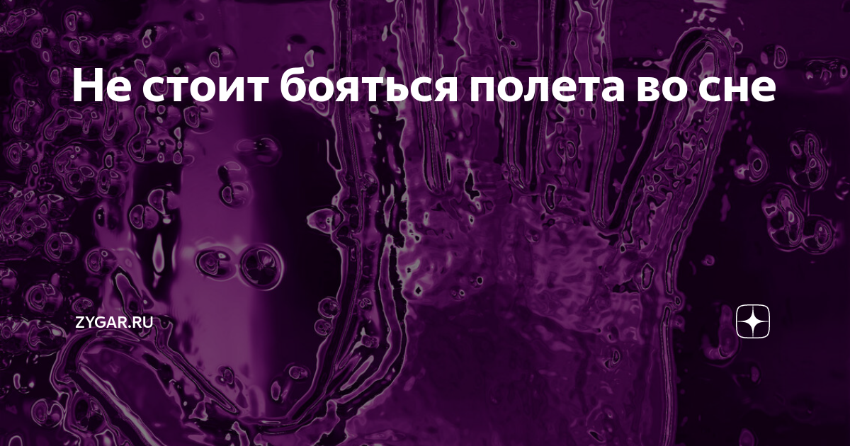 Не стоит бояться полета во сне | Zygar.ru | Дзен