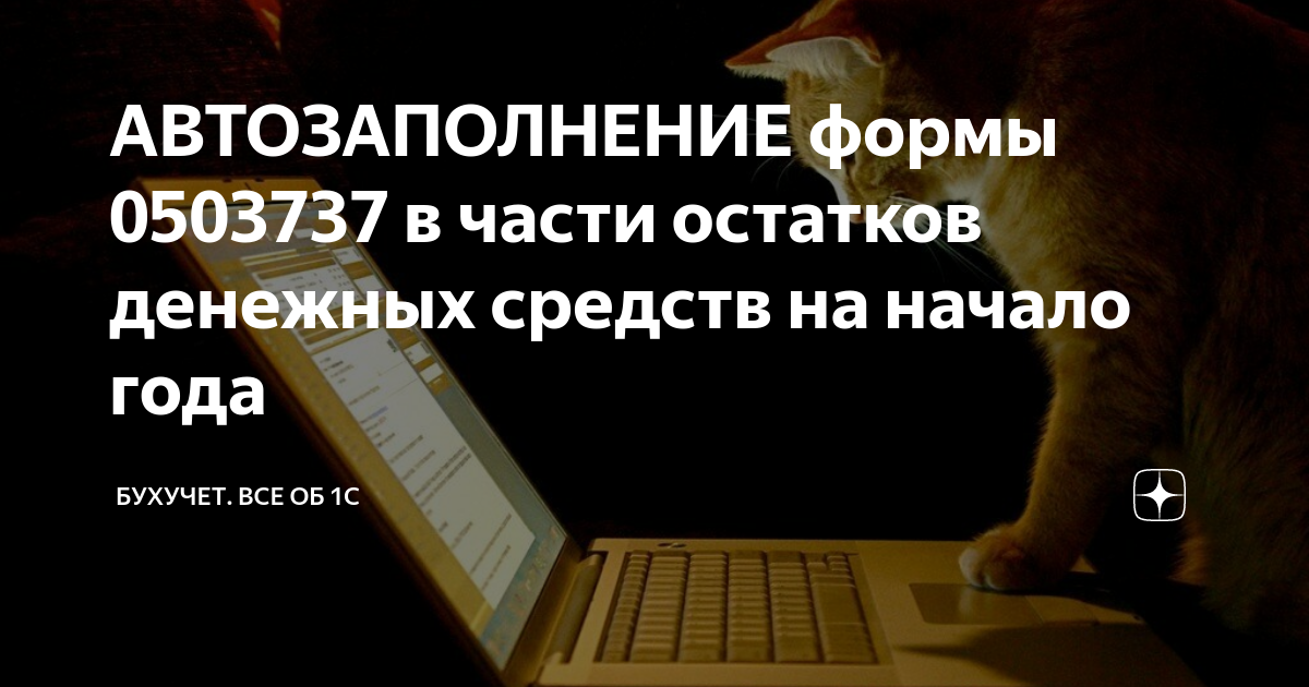 АВТОЗАПОЛНЕНИЕ формы 0503737 в части остатков денежных средств на ...