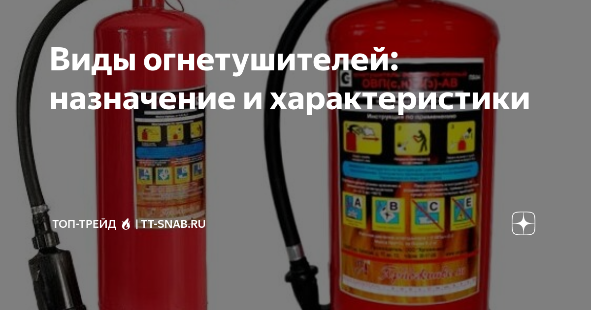 Виды огнетушителей: назначение и характеристики | ТОП-Трейд 🔥 | tt-snab ...