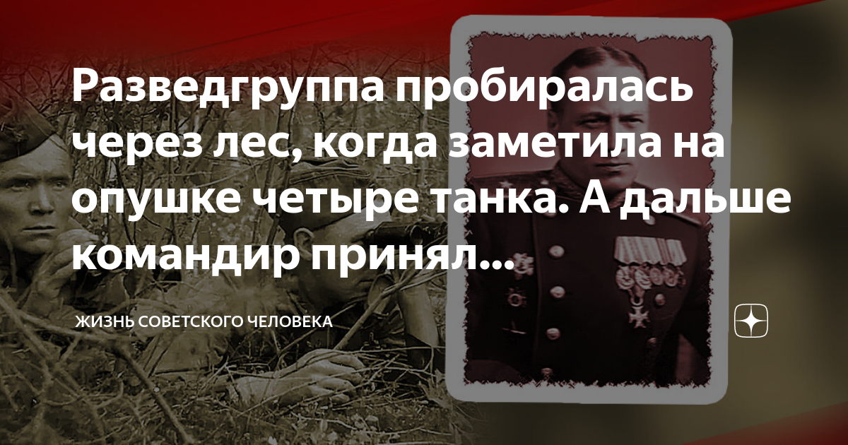 Разведгруппа пробиралась через лес, когда заметила на опушке четыре ...