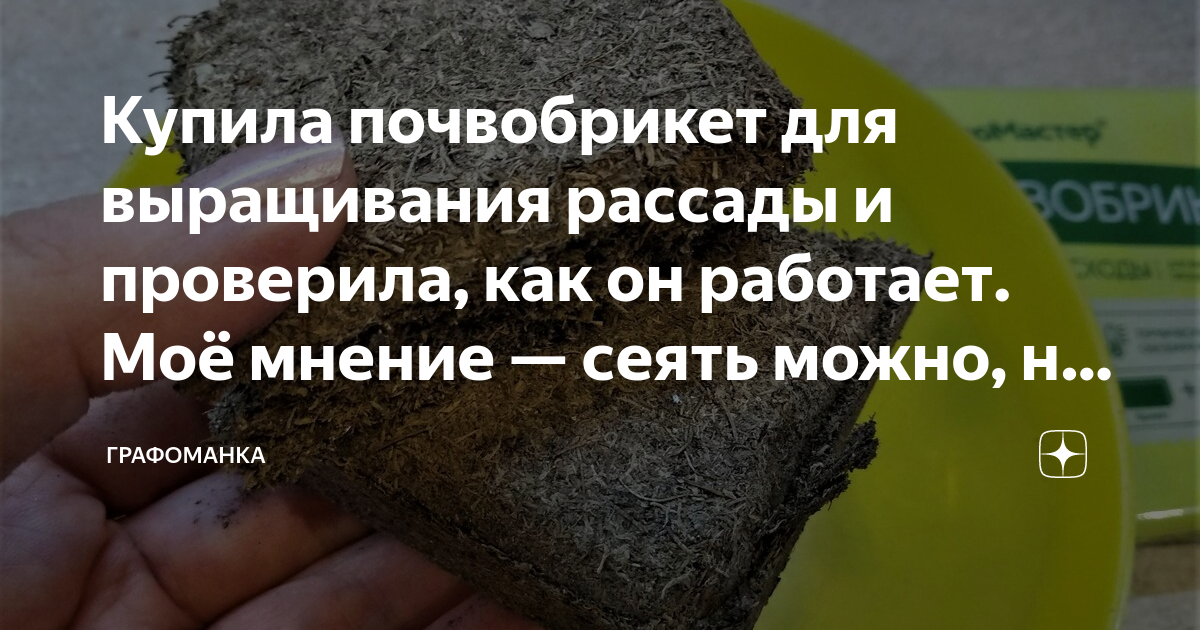 Купила почвобрикет для выращивания рассады и проверила, как он работает ...