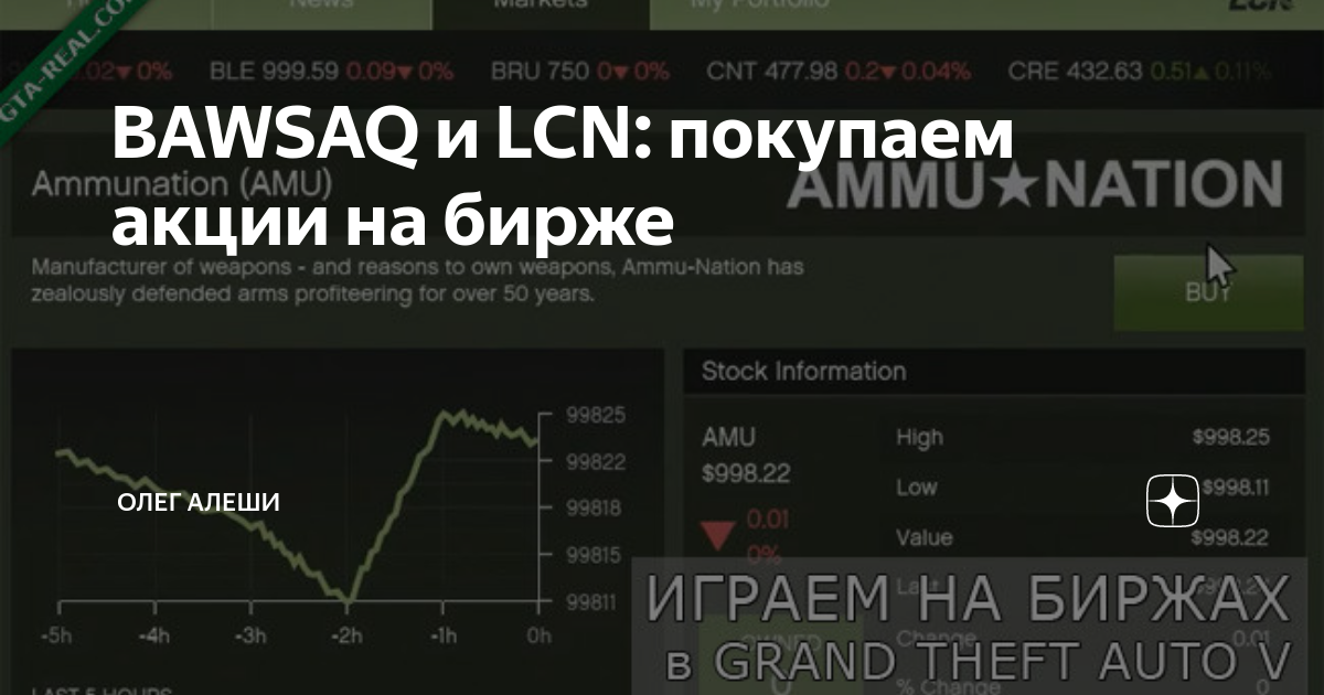 BAWSAQ и LCN: покупаем акции на бирже