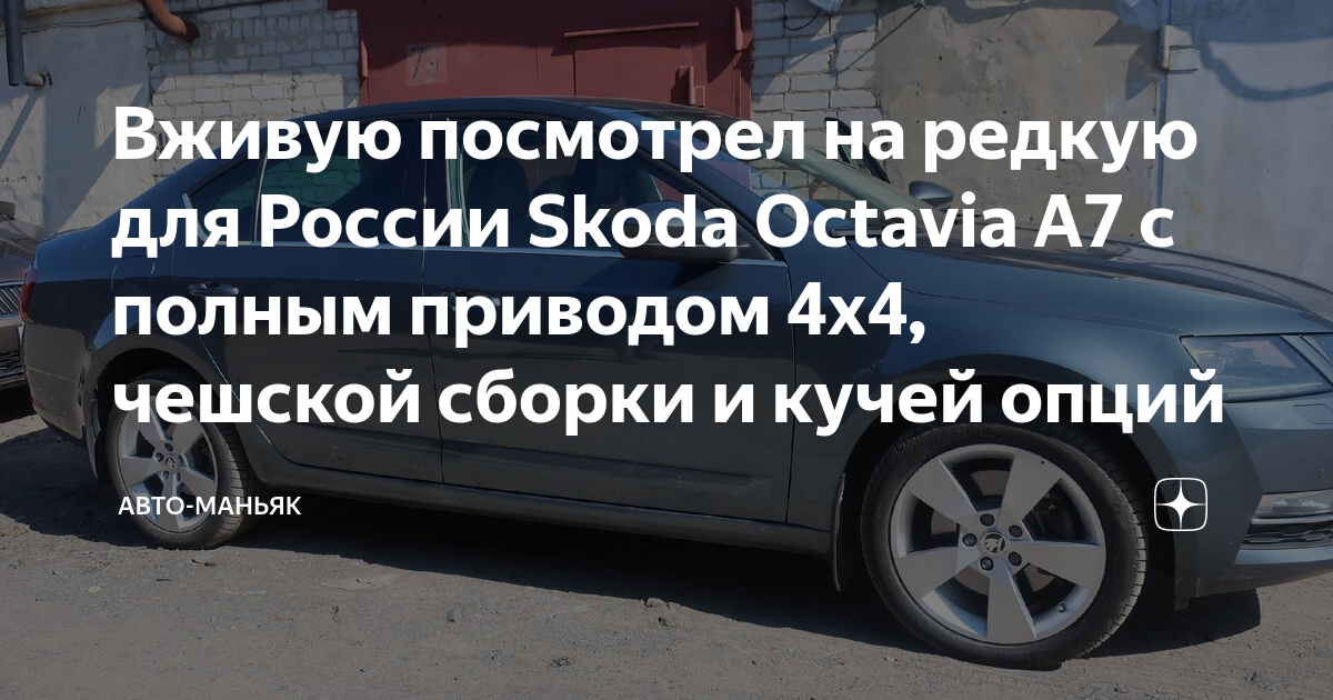 Вживую посмотрел на редкую для России Skoda Octavia A7 с полным ...