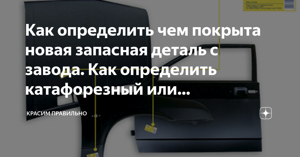 Как определить чем покрыта новая запасная деталь с завода. Как ...