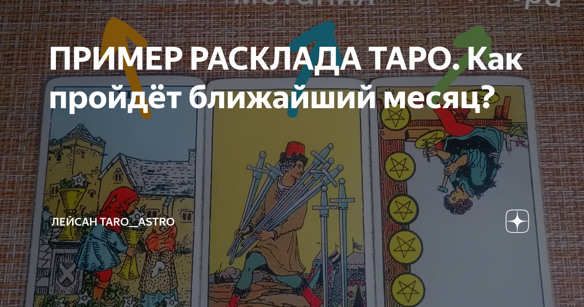 ПРИМЕР РАСКЛАДА ТАРО. Как пройдёт ближайший месяц? | TaroAstro | Дзен