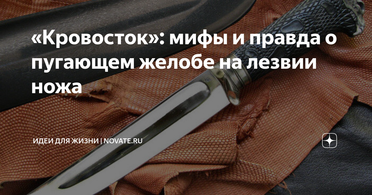 «Кровосток»: мифы и правда о пугающем желобе на лезвии ножа | Novate ...