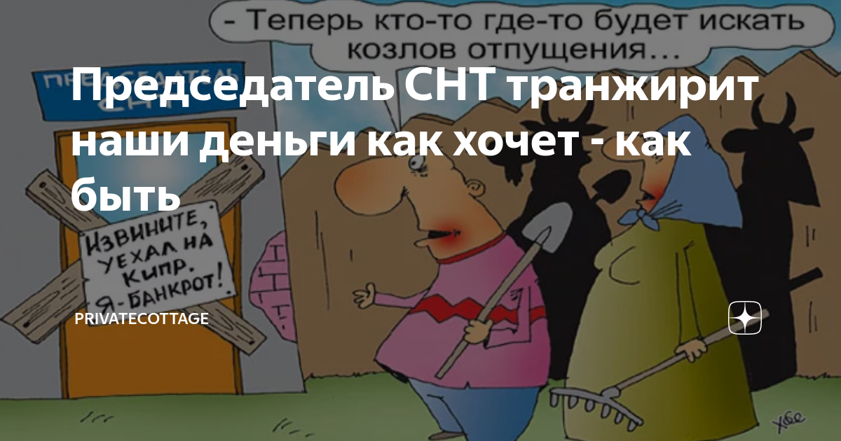 Председатель СНТ транжирит наши деньги как хочет - как быть ...