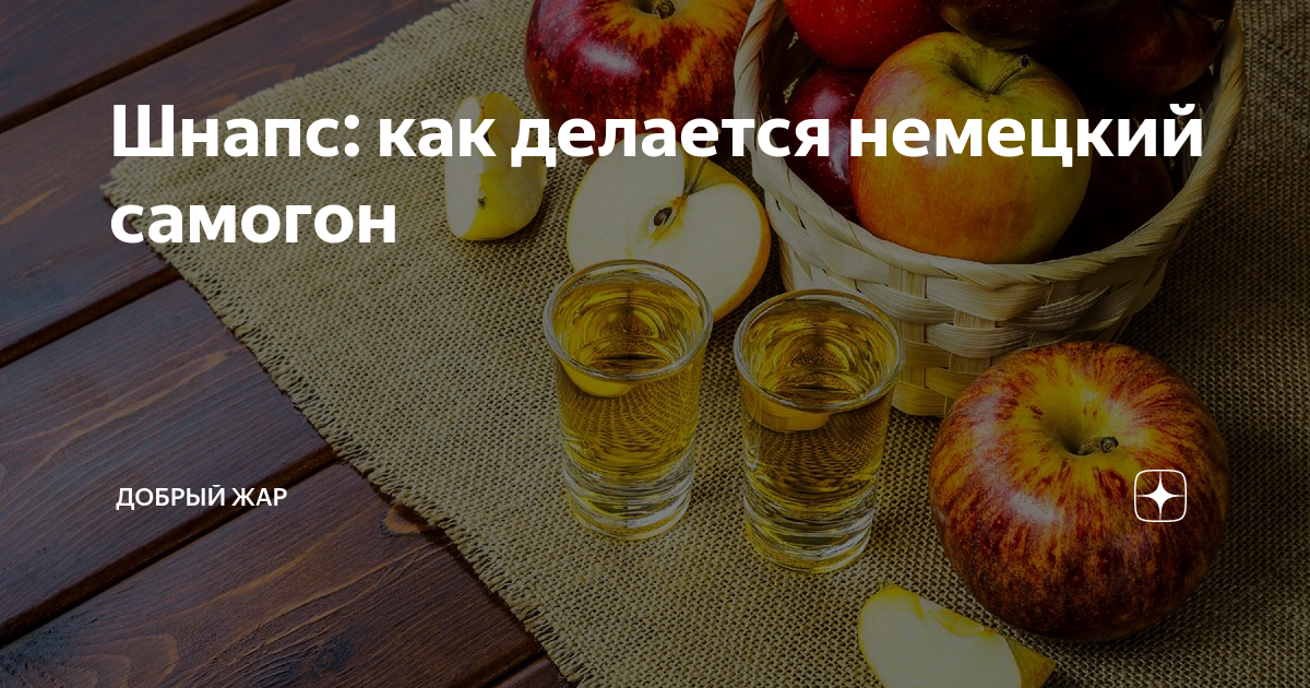 Шнапс: как делается немецкий самогон | Добрый Жар | Дзен