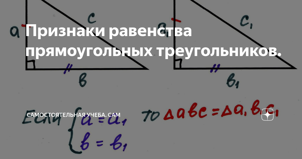 Признаки равенства прямоугольных треугольников. | ЕГЭ информатика ...