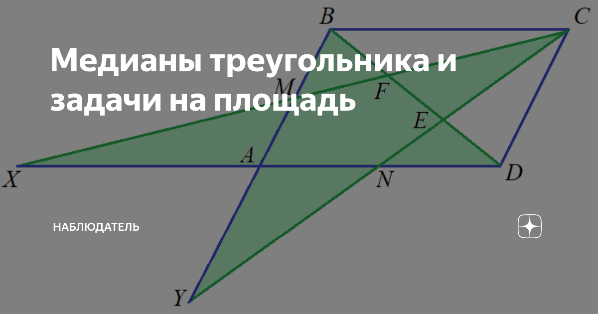 Координаты медианы треугольника