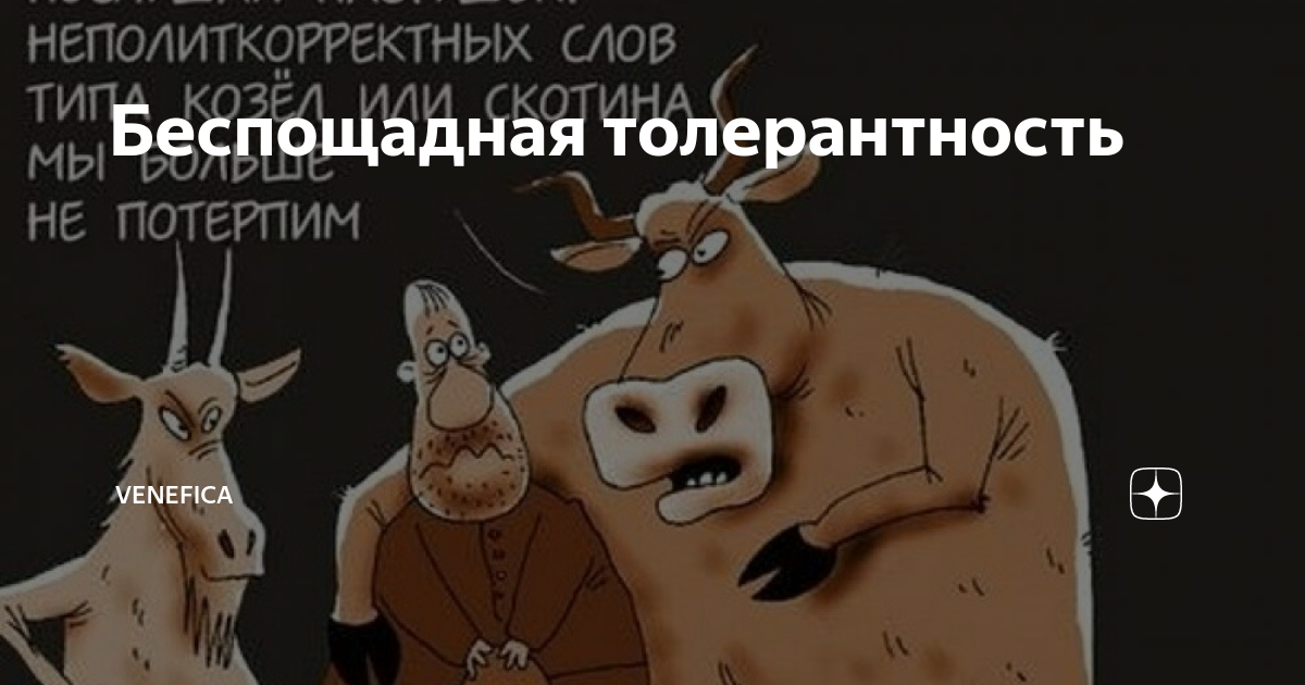 Беспощадная толерантность | Venefica | Дзен