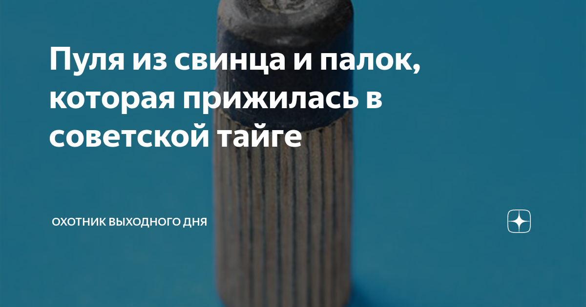Пуля из свинца и палок, которая прижилась в советской тайге | Охотник ...