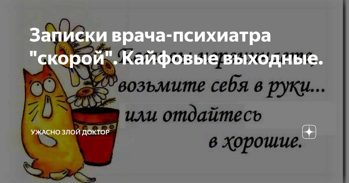 Записки врача-психиатра "скорой". Кайфовые выходные. | Ужасно злой ...