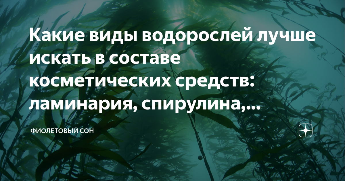 Какие виды водорослей лучше искать в составе косметических средств ...