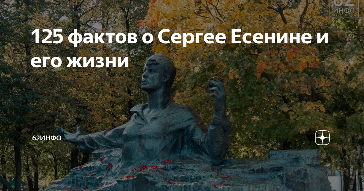 125 фактов о Сергее Есенине и его жизни | 62ИНФО | Дзен