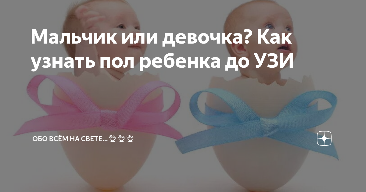 Мальчик или девочка? Как узнать пол ребенка до УЗИ | Обо всём на свете ...