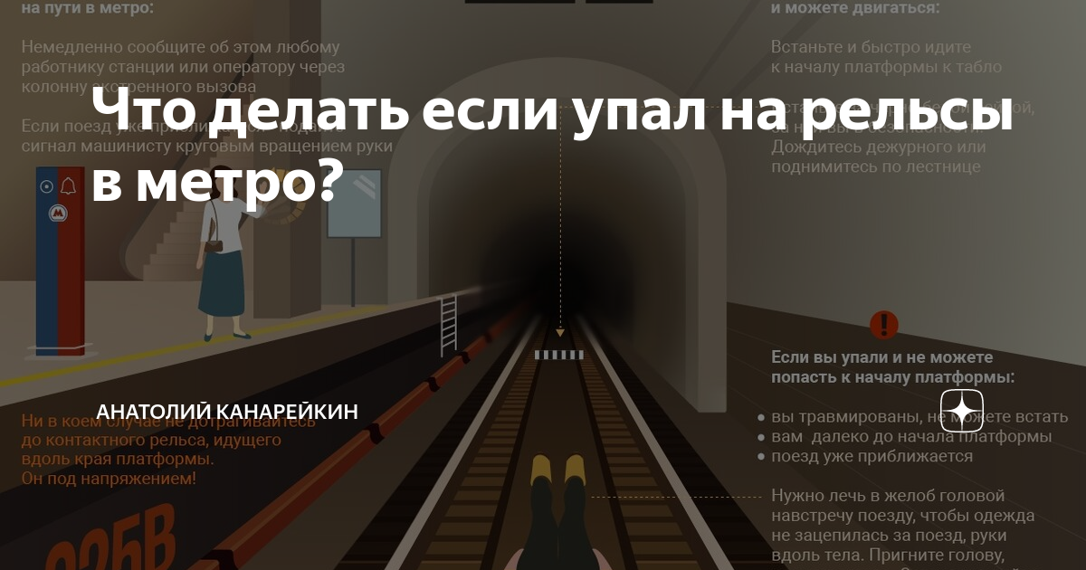 Упал на рельсы в метро