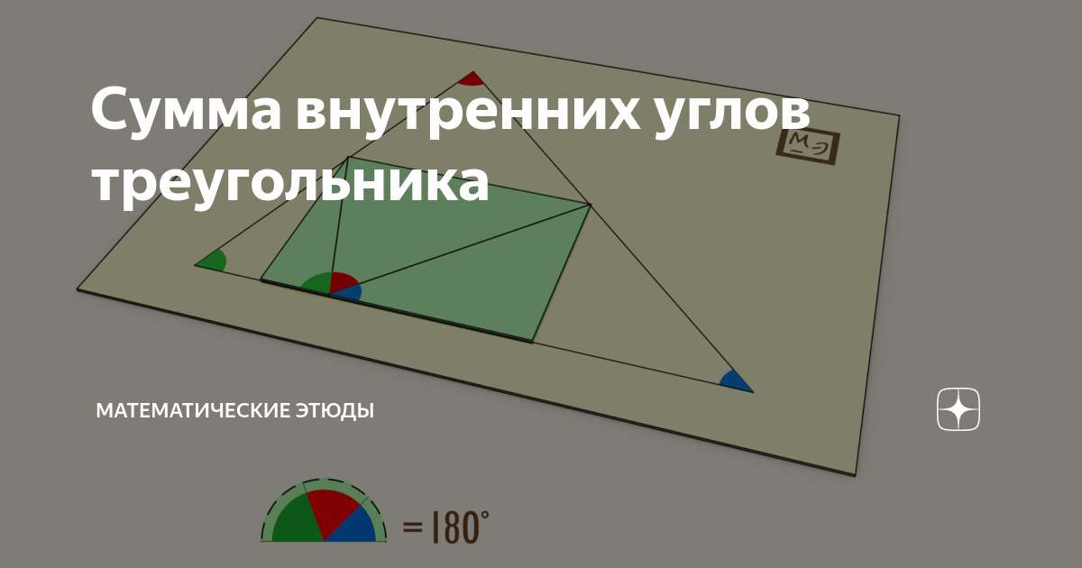 Сумма внутренних углов треугольника равна 180 верно. Математические этюды.