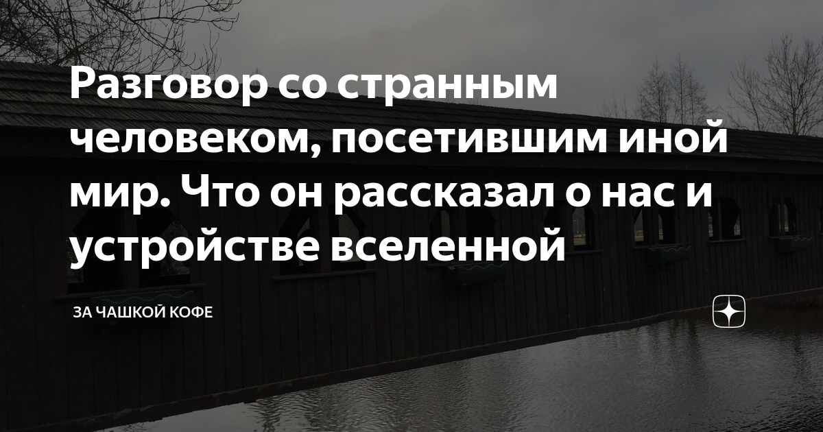 Разговор со странным человеком, посетившим иной мир. Что он рассказал о ...
