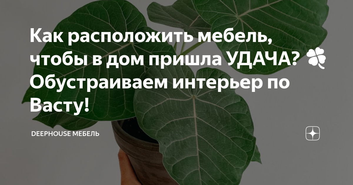 Расположение мебели по васту