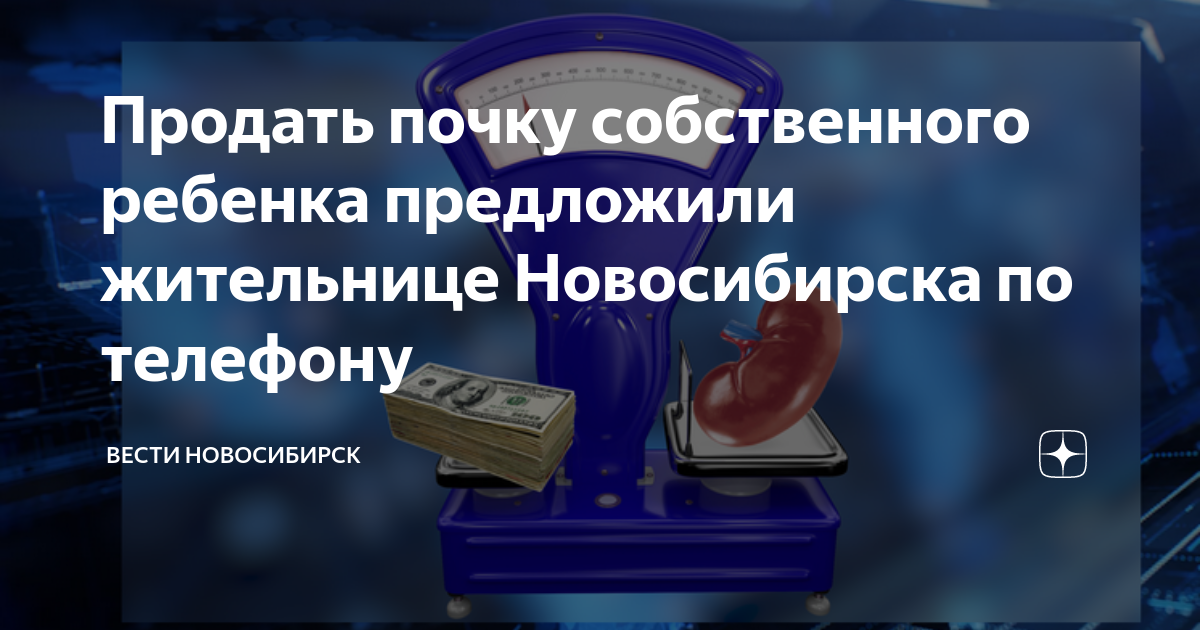 Продать почку собственного ребенка предложили жительнице Новосибирска ...