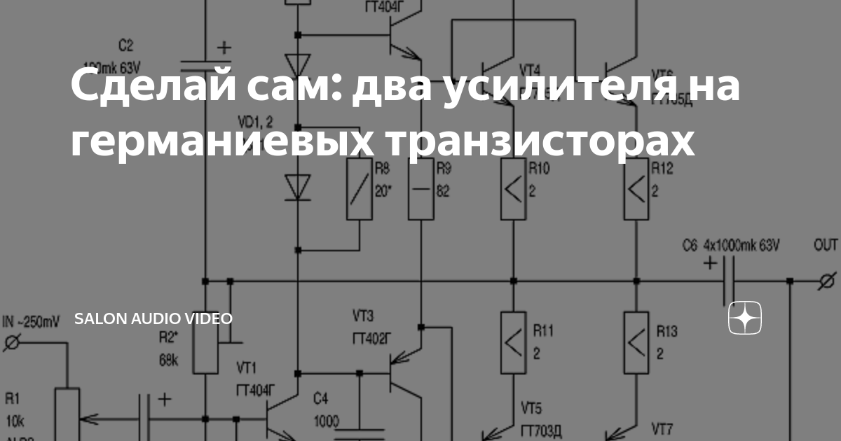 Сделай сам: два усилителя на германиевых транзисторах | Salon Audio ...