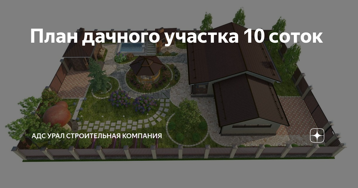 Планировка участка 10 соток