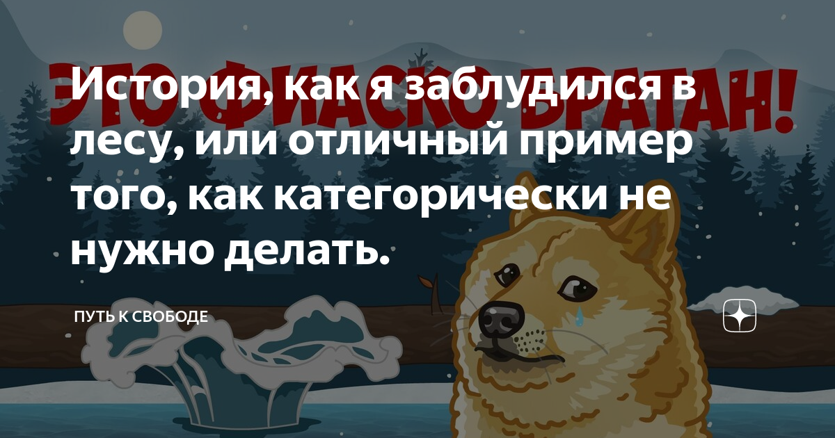 История, как я заблудился в лесу, или отличный пример того, как ...