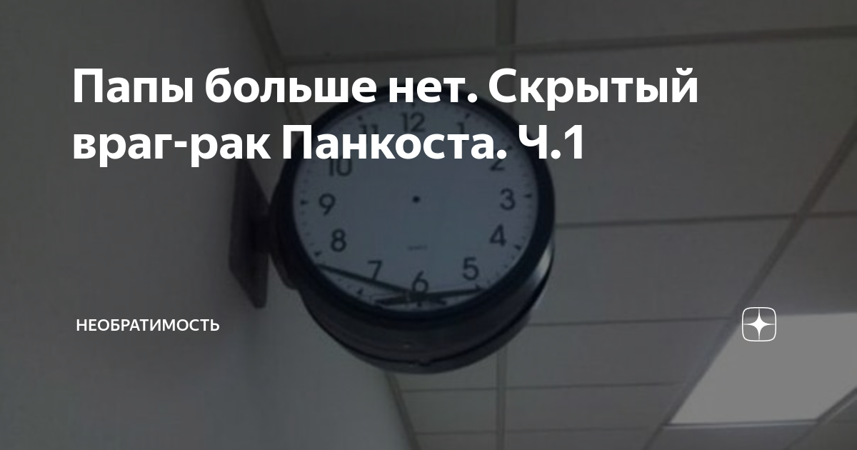 Папы больше нет. Скрытый враг-рак Панкоста. Ч.1 | Irreversibility | Дзен