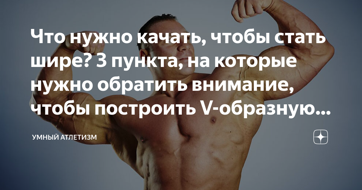 Что нужно качать, чтобы стать шире? 3 пункта, на которые нужно обратить  внимание, чтобы построить V-образную фигуру | Умный Атлетизм | Дзен