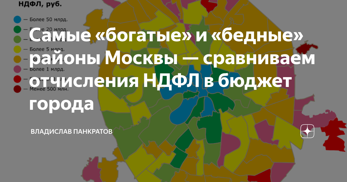 Карта богатых и бедных районов москвы