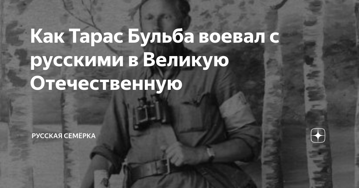 Как Тарас Бульба воевал с русскими в Великую Отечественную | Русская ...