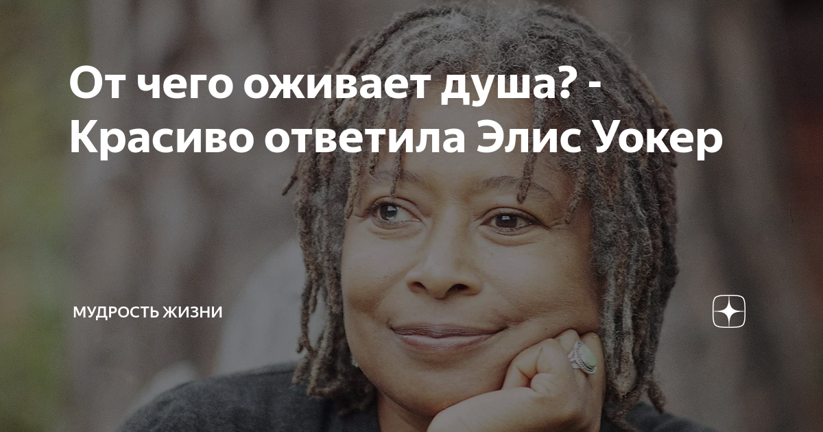 От чего оживает душа? - Красиво ответила Элис Уокер | Мудрость жизни | Дзен