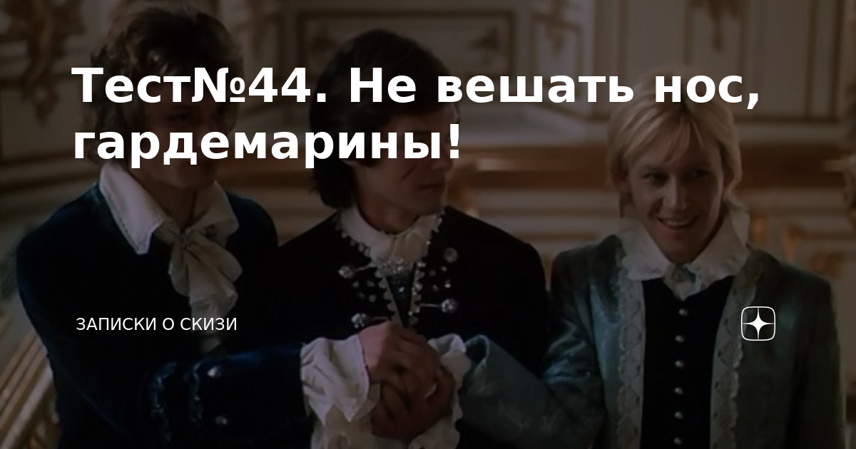 Тест№44. Не вешать нос, гардемарины! | Записки о Скизи | Дзен