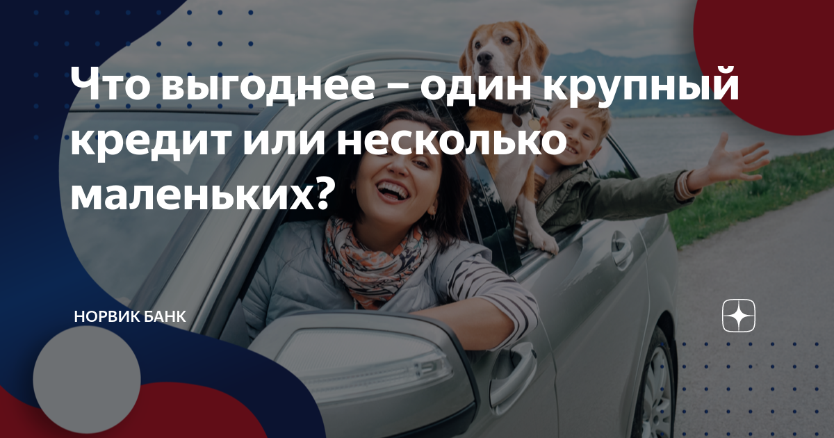 Что выгоднее – один крупный кредит или несколько маленьких? | Норвик ...